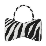 Mach & Mach Zebra Print Slips Handväska Clutch Black, Dam