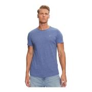 Tommy Jeans Broderad logotyp åtsittande T-shirt Blue, Herr