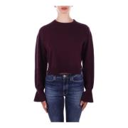 Liu Jo Logo Front Sweaters Collection 1 Purple, Dam