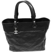 Chanel Vintage Pre-owned Canvas chanel-vskor Black, Dam