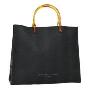 Balenciaga Vintage Pre-owned Canvas handvskor Black, Dam