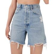 Agolde Stella Denim Shorts Blue, Dam