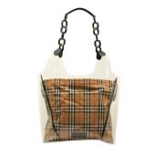 Burberry Vintage Pre-owned Canvas axelremsvskor Brown, Dam