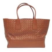 Bottega Veneta Vintage Pre-owned Laeder totevskor Brown, Dam