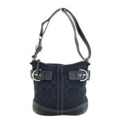 Coach Pre-owned Pre-owned Canvas axelremsvskor Black, Dam