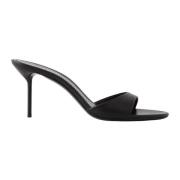 Paris Texas Svarta läder stiletto mules Black, Dam