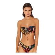 Charo Ruiz Ibiza Färgglad Bandeau Bikini Topp Black, Dam