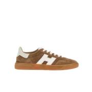 Hogan Brun Mocka Kontrast Sneakers Brown, Herr