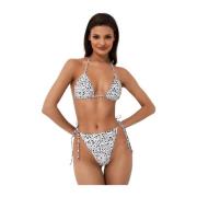 Reina Olga Vit Polka Dot Bikini Set White, Dam