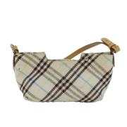 Burberry Vintage Pre-owned Canvas axelremsvskor Beige, Dam