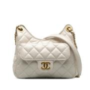 Chanel Vintage Pre-owned Laeder crossbodyvskor White, Dam