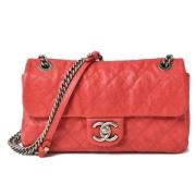 Chanel Vintage Pre-owned Laeder chanel-vskor Red, Dam