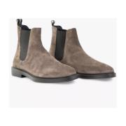 Nubikk Handgjorda Chelsea Boots med Elastiska Paneler Gray, Herr