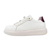 CafèNoir Läder Sneakers White, Dam