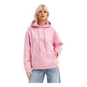 Nanushka Rosa huvtröja med broderat logotyp Pink, Dam