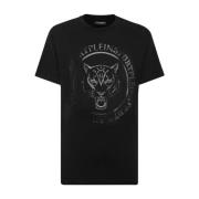 Plein Sport Svart Carbon Tiger T-shirt Black, Herr