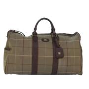 Burberry Vintage Pre-owned Canvas handvskor Beige, Dam