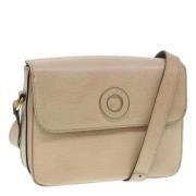 Celine Vintage Pre-owned Laeder axelremsvskor Beige, Dam