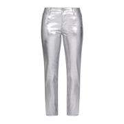 Alexandre Vauthier Platina dragkedja jeans Gray, Dam