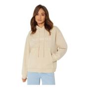 Nanushka Beige huvtröja med broderat logotyp Beige, Dam