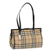 Burberry Vintage Pre-owned Laeder axelremsvskor Beige, Dam