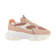 Hogan Rosa Läder Sneakers Hyperactive Pink, Dam