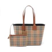 Burberry Vintage Pre-owned Laeder axelremsvskor Beige, Dam