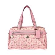 Coach Pre-owned Pre-owned Canvas handvskor Pink, Dam