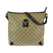 Gucci Vintage Pre-owned Canvas crossbodyvskor Beige, Dam