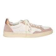 Elia Maurizi Vit och rosa mocka sneaker Beige, Dam