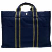 Hermès Vintage Pre-owned Canvas handvskor Blue, Unisex