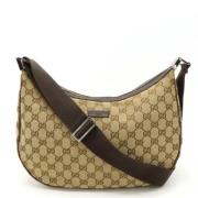 Gucci Vintage Pre-owned Canvas crossbodyvskor Beige, Dam