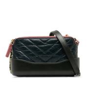 Chanel Vintage Pre-owned Laeder axelremsvskor Blue, Dam