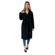 Emma&Gaia Belted Coats Black, Dam