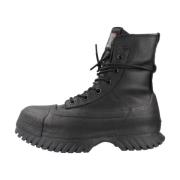 Converse Stiliga Lace-up Boots med Mönstrade Sulor Black, Dam