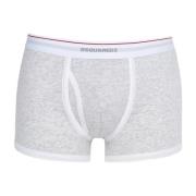 Dsquared2 Grå Logo Boxers Stiligt Bekvämt Gray, Herr