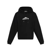 Dsquared2 Grafiskt Tryck Hoodie Black, Herr