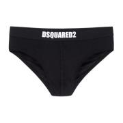 Dsquared2 Svarta Logo Briefs Klassisk Modell Black, Herr