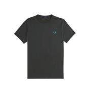 Fred Perry Grön Ringer T-Shirt Topp Green, Herr