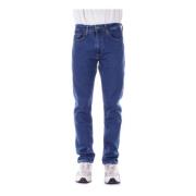 Guess Logga Bakficka 5-Ficka Regular Fit Jeans Blue, Herr