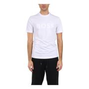 Hugo Boss Bomull T-shirt med Frontlogo White, Herr