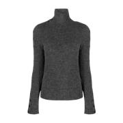 Isabel Marant Grå Ull Turtleneck Tröja Malo Gray, Dam