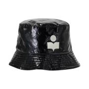 Isabel Marant Svart Bucket Hat Logo Sydd Black, Dam