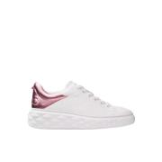 Jimmy Choo Vita lädersneakers med diamantmotiv White, Dam