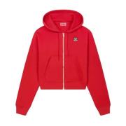 Kenzo Röd Lucky Tiger Dragkedja Hoodie Red, Dam