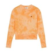 Kenzo Orange Tie-Dye Tiger Logo Sweatshirt Orange, Dam