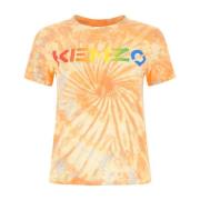 Kenzo Högkvalitativ dam T-shirt Orange, Dam