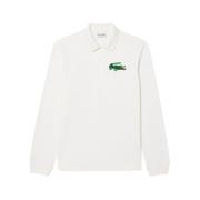 Lacoste Original Långärmad Pikétröja White, Herr