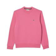 Lacoste Borstad ekologisk bomulls sweatshirt Pink, Herr