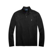 Polo Ralph Lauren Mjuk Estate-Rib Kort Dragkedja Tröja Black, Herr